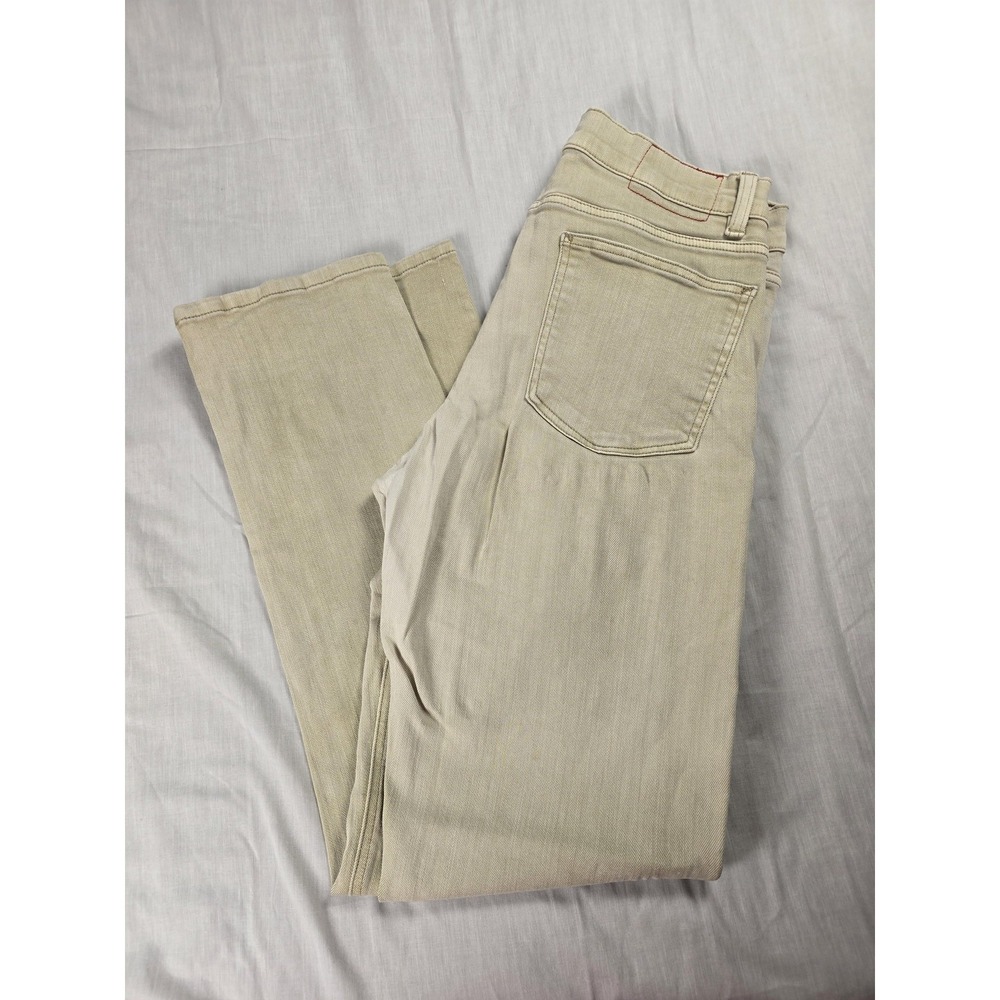 Marine Layer Jeans Mens 32x32 Beige Slim Straight Light Wash Stretch Denim